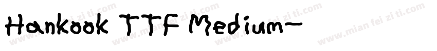 Hankook TTF Medium字体转换